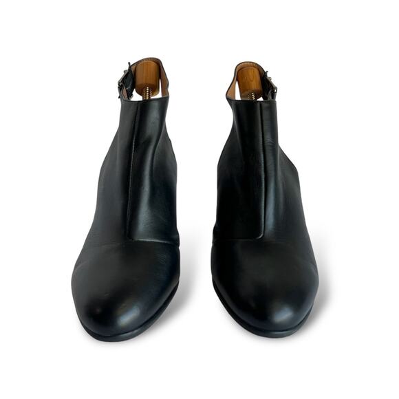 Vionic Lacey Open Heel Black Leather Boots Sz 10 - Picture 2 of 8